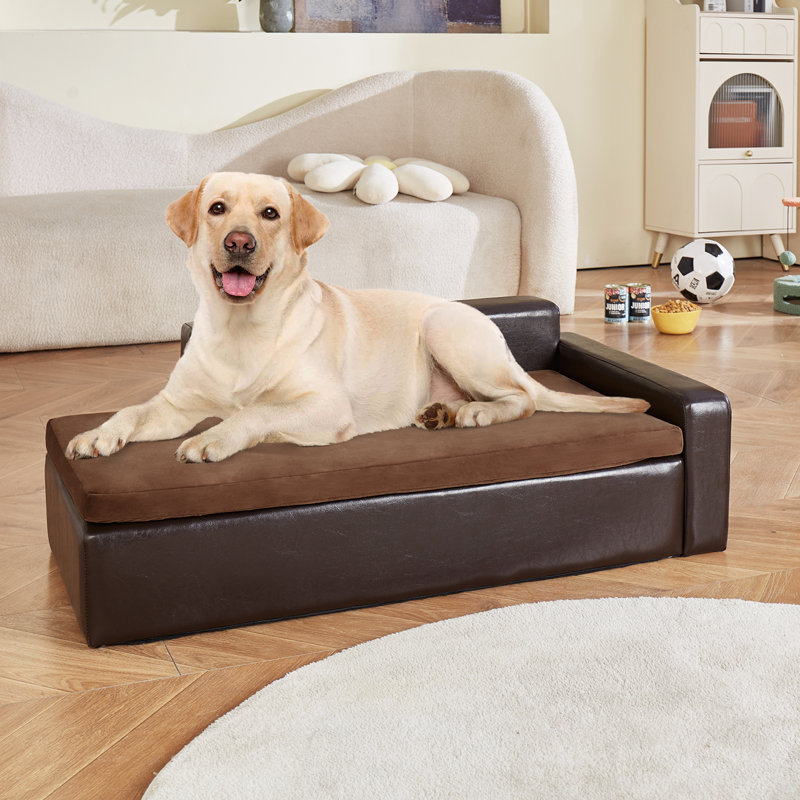 Tucker Murphy Pet Pet Sofa Dog Couch for Large Sized Dogs and Cats Soft Leather Dog Sofa Bed Wayfair